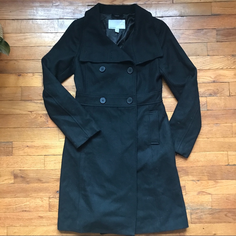 Old Navy Black Peacoat. Size XS.